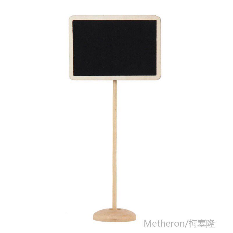 1 pcs mini wooden heart/ rectangle shape blackboard chalkboa