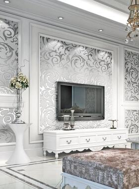 Luxury Damask Gold Silver Wallpaper For Walls 3D Non-woven W