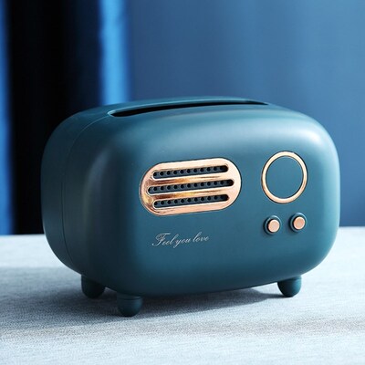 Cute Creative Radio Shaped Pumping Tissue Box Paper Holder N