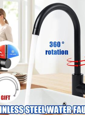 360 Rotate Black Basin Mixer Tap Kitchen Accessories Kitchen
