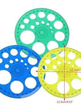 360 Degree Protractor All Round Ruler Template Circle School