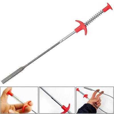 1 Pcs 60cm Bendable Metal Sewer Extractor Sink Cleaning Cle