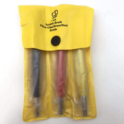 3pcs/set Fiberglass Brass Steel Scratch Brush Pen Polish Wat