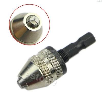 1/4 Keyless Drill Bit Chuck Hex Shank Adapter Converter 0.3m