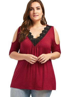 Female Big Plus size 5XL Blouse XXXXXL Women Lace shirt Tops