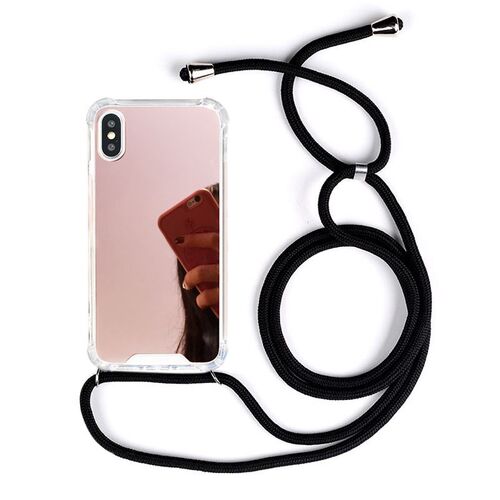 Crossbody Lanyard Makeup Mirror Case for iPhone 7 8 6S plus