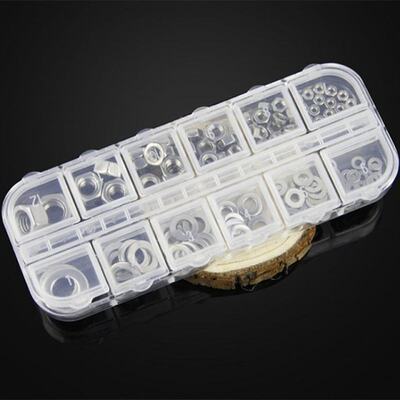 137pcs 304 Stainless steel hex nut washer set M2 M3 M4 M5 M6