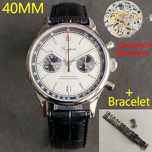 Sugess ST1901 Chronograph Hand Wind Mechanical Watch 40mm S
