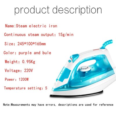 Steam clothes iron plate electric portable ironing machine