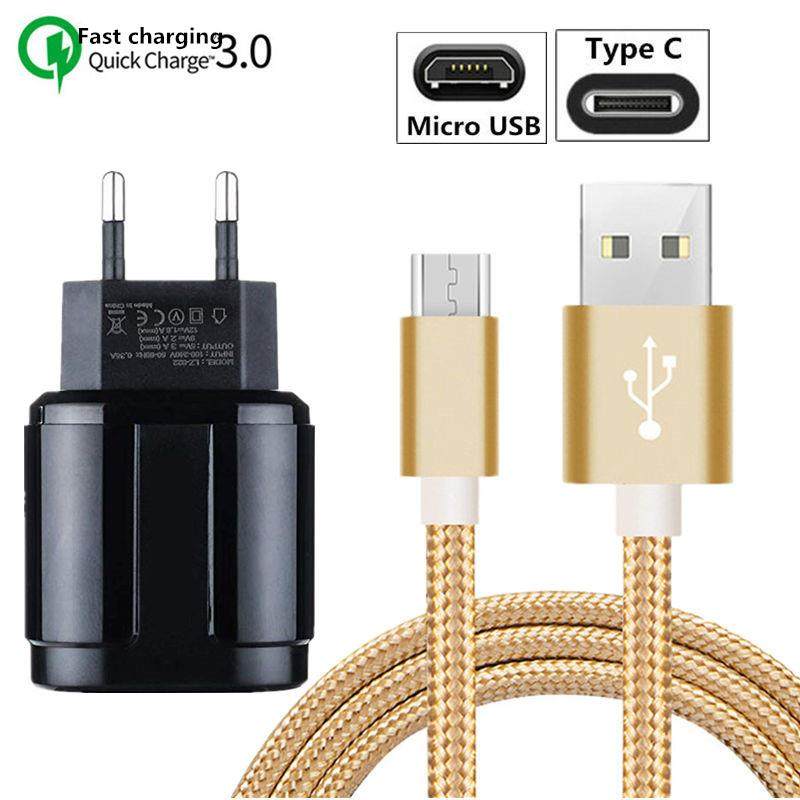 QC 3.0 Charger For Samsung Galaxy M20 A6 S9 S8 S10E  S10 Plu