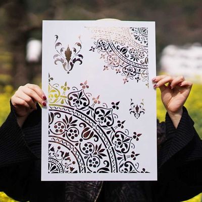 A3 A2 Size DIY Craft Mandala Stencils for Painting on Wood,F