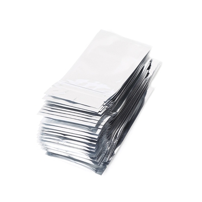 50 Pcs 7x13cm Silver Aluminum Foil Mylar Recloeable Ziplock