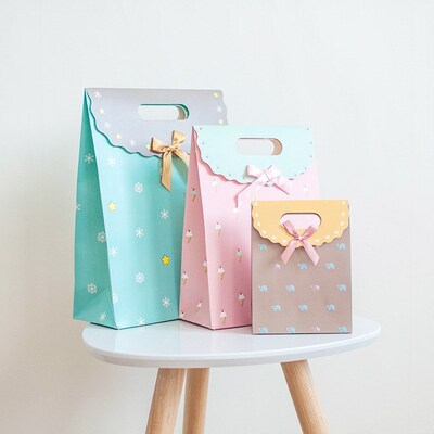 Contracted large birthday present paper gift bag LiDai fine