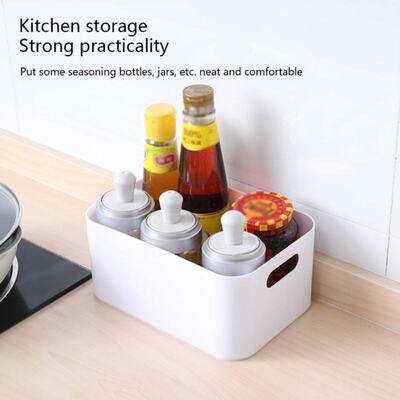 Kitchen Plastic Storage Bins, Small Pantry Organizer Bins fo