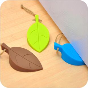 eTya 1PCS Cute Cartoon Silicone Leaf Style door stopper Hold