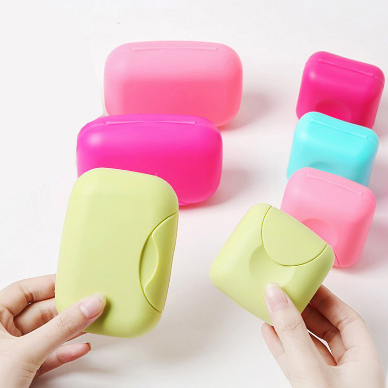 1Pcs big/small Candy color portable Soap Dish Box Case Bath