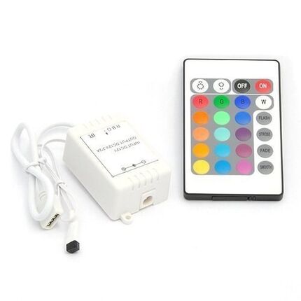 24 button wireless rgb led light controller ir remote 12v di