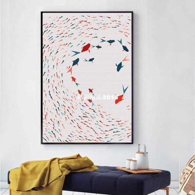 Amazing Fish Canvas Paintings Vertical Rectangle Wall Art Po