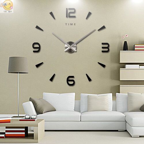Large Wall Clock Quartz 3D DIY Big Decorative Kitchen Clock