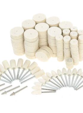 145Pcs Wool Felt Mounted Polishing Buffing Wheel OD 3-20mm g