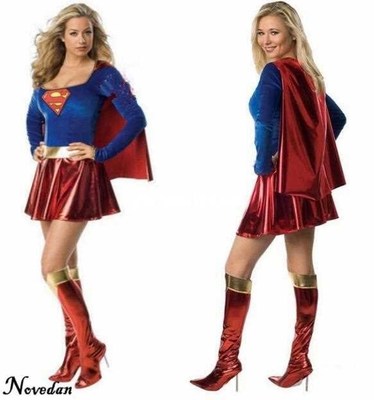 Adult Girls Superman Superwoman Halloween Costumes 2017 Supe