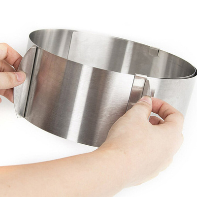 Cake Tins Adjustable Stainless Steel Round Cake Ring Baking