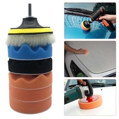 7Pcs Buffing Pad Set Thread 4 inch Auto Car Polishing Pad Ki