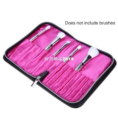 Empty PU Leather Makeup Cosmetic Brush Holder Organizing Bag