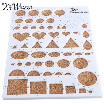 New Paper Quilling Template Board White Plastic Soft Wood Pa