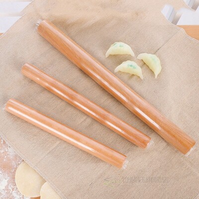 Natural Wooden Rolling Pin Kitchen Solid Fondant Cake Tools