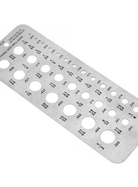 *ZEAST Stainless Steel Drill Gauge 29 Sizes Index Bolt Wire