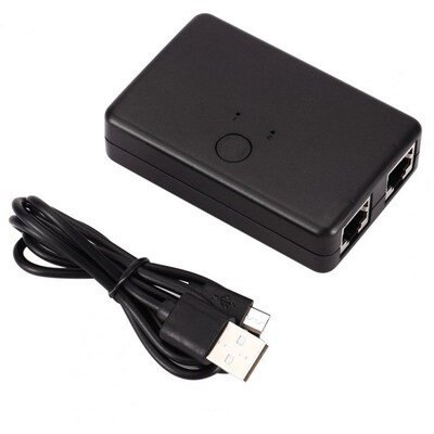 2 Port RJ45 Lan Network Switch Hub Computer Ethernet Intern