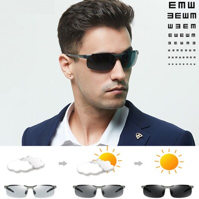 Myopia Photochromic sunglasses diopter polarized driving go