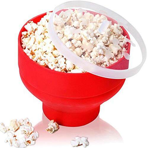 Silicone popcorn bowl Microwave oven folded popcorn bucket C