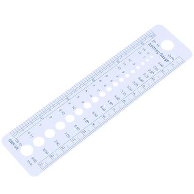 Knitting Needle Gauge Inch cm Ruler 2-10mm Sew Ruler Tools M