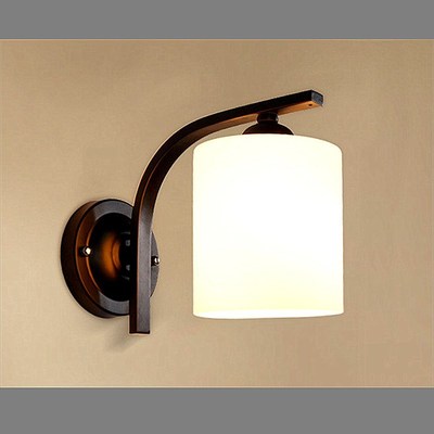 European Guest Room Bedside Glass Wall Lamp Simple TV Backgr