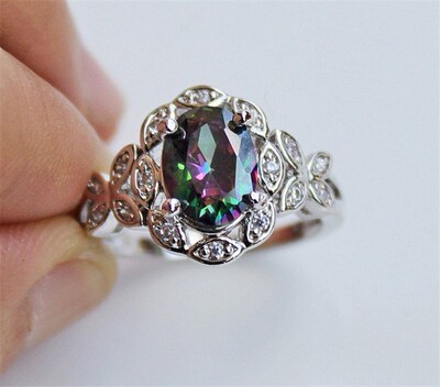 WEGERSTI 925 Silver Jewelry Seven  Zircon Ring Origin