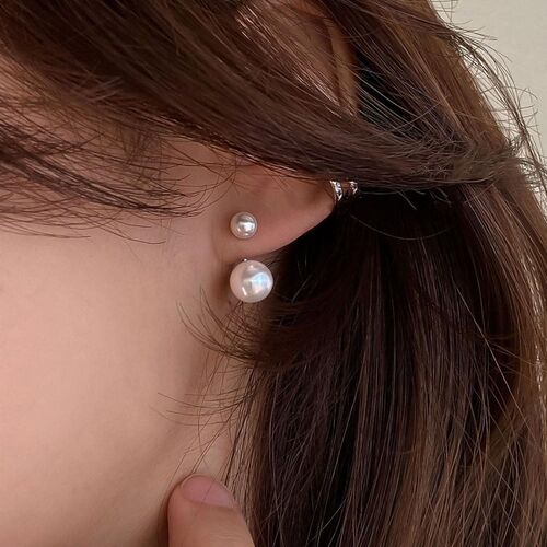 Double Pearl Beads Earrings For Women Fashion Jewelry Famou