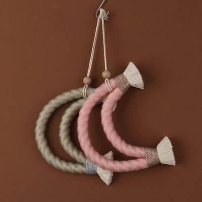 Cute Moon Wall Hanging Ornaments Cotton Kids Room Decor Nord