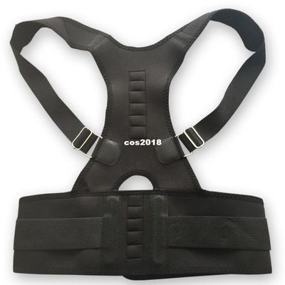 Black Neoprene Magnetic Posture Corrector Bad Back Lumbar Sh