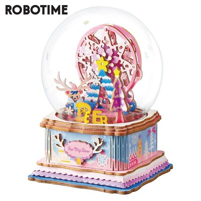 Robotime Stem  3D Wooden Puzzle Music Box for gifts