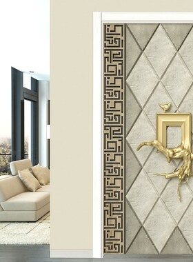 European Style Door Sticker Living Room Bedroom Luxury Home