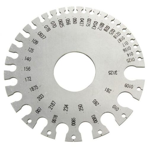 Stainless Steel 0-36 Round AWG SWG Wire Thickness Ruler Gaug