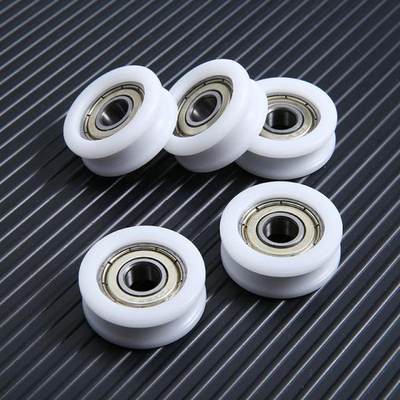 5pcs Nylon Plastic Embedded 608 U Groove Ball Bearing Guide