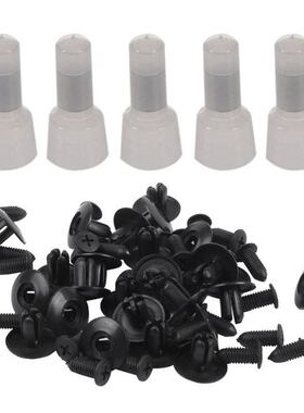 25 Pcs Plastic Push In Bumper Fender Door Rivets Clip 8Mm Ho