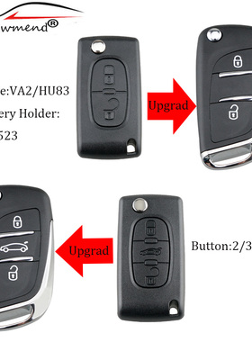 CE0523 New style Folding Car Key Shell For Peugeot 306 407 8
