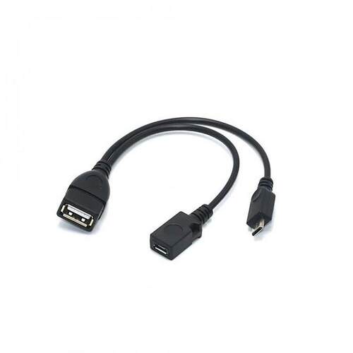 2 In 1 OTG Y Splitter Usb Adapter Micro Usb Host Power To M