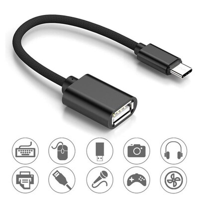 Type c/Micro USB Male Host To USB Female OTG Cable Adapter