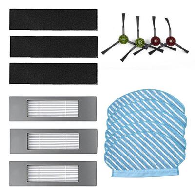 Filters Sponges Side Brushes Mop Cloths Set For Ecovacs Deeb