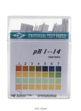 100 Strips 1-14 PH Alkaline Acid Indicator Paper Water Saliv